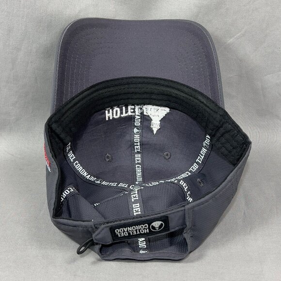 Ahead Hotel Del Coronado Strapback Hat Cap Gray San Diego California Golfer Mens - Picture 15 of 16